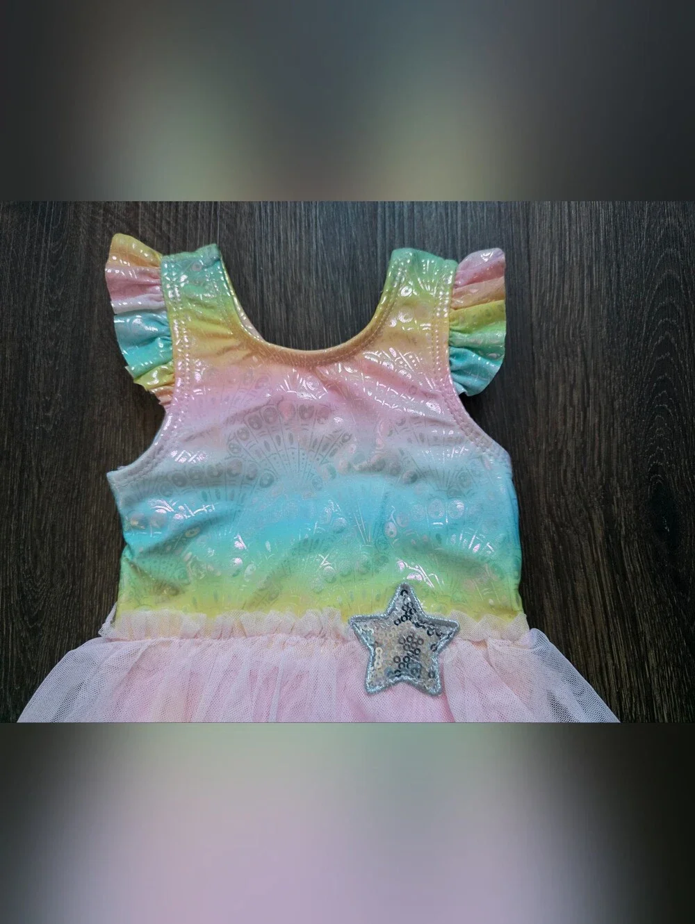 Penelope Mack pastel rainbow ruffle tutu one-piece swimsuit